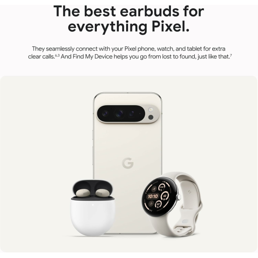 Беспроводные наушники Google Pixel Buds Pro 2, porcelain (Бежевый)